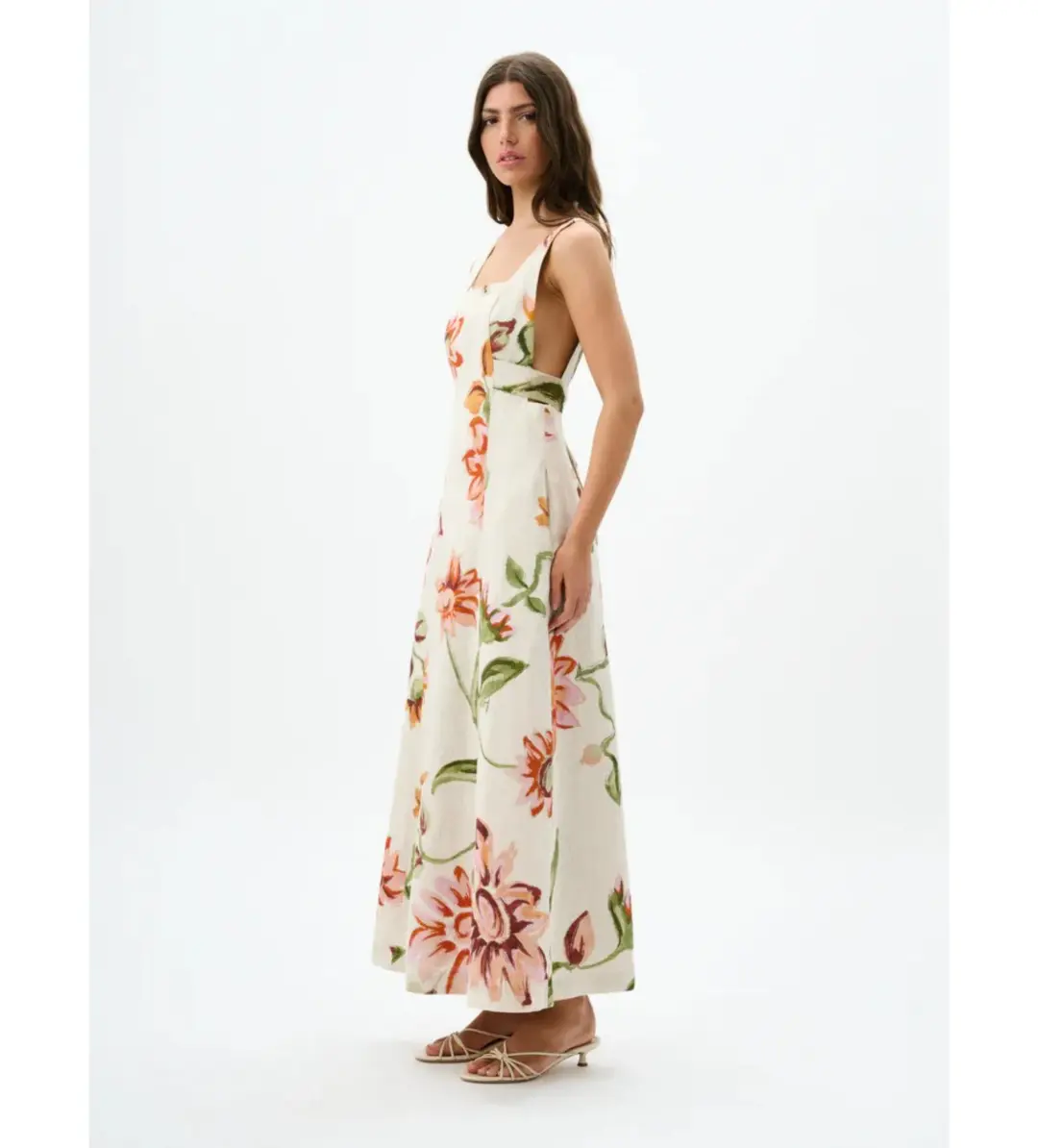 Roame Isolde Maxi Dress Raphia Bloom One Size for rent on The Volte - main image