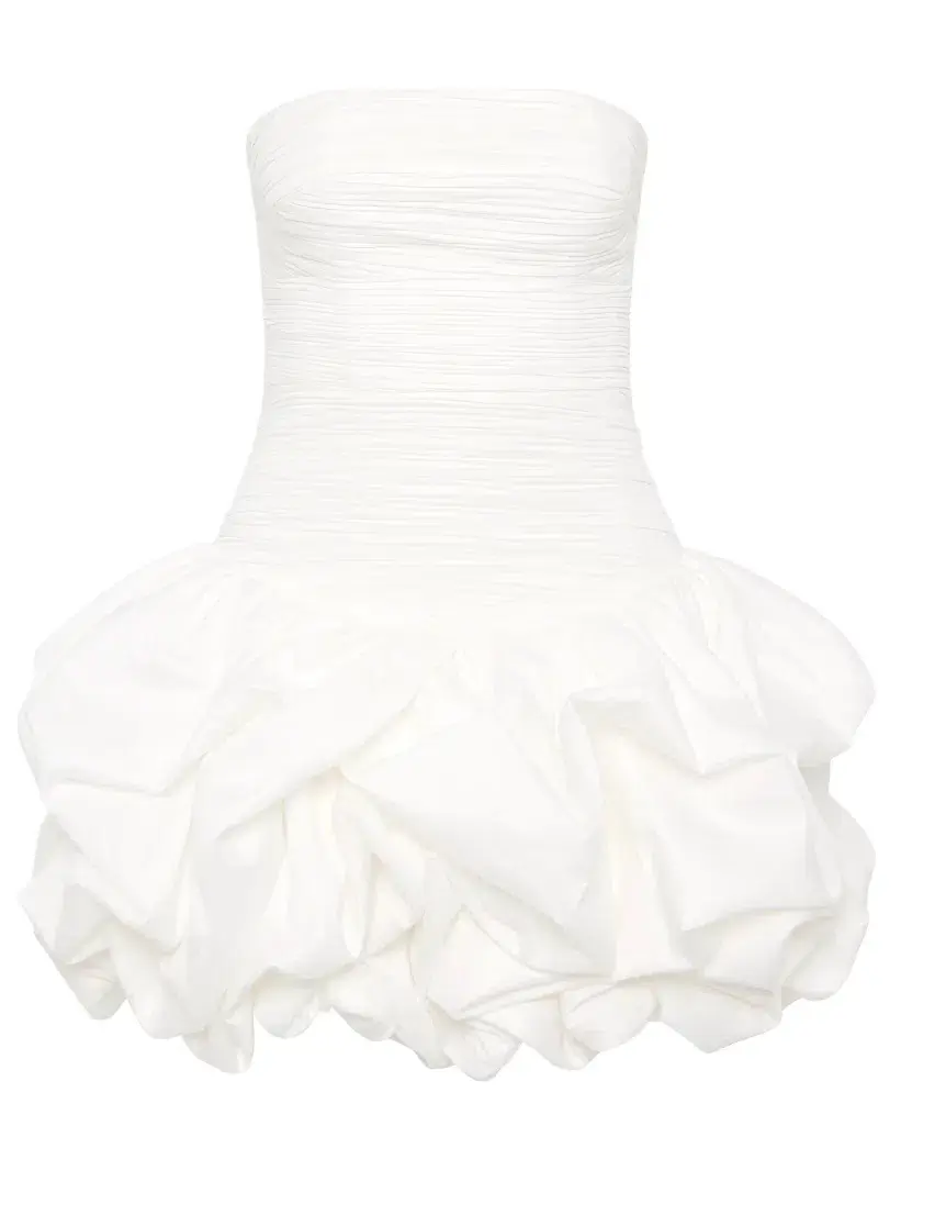AJE Violette Bubble Hem Mini Dress White Size 6 for rent on The Volte - main image