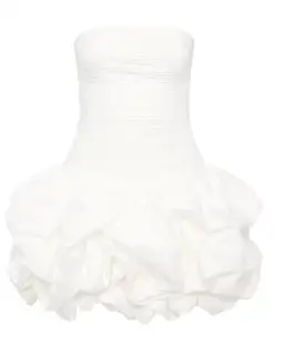 AJE Violette Bubble Hem Mini Dress White Size 6 for rent on The Volte - image 4