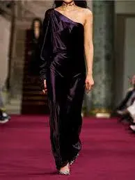 Zimmermann Illustration Asymmetric Gown Maxi Aubergine Size AU 12 - Image 3