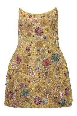 Rachel Gilbert Francesca Mini Dress Gold Size AU 8 for rent on The Volte - image 2