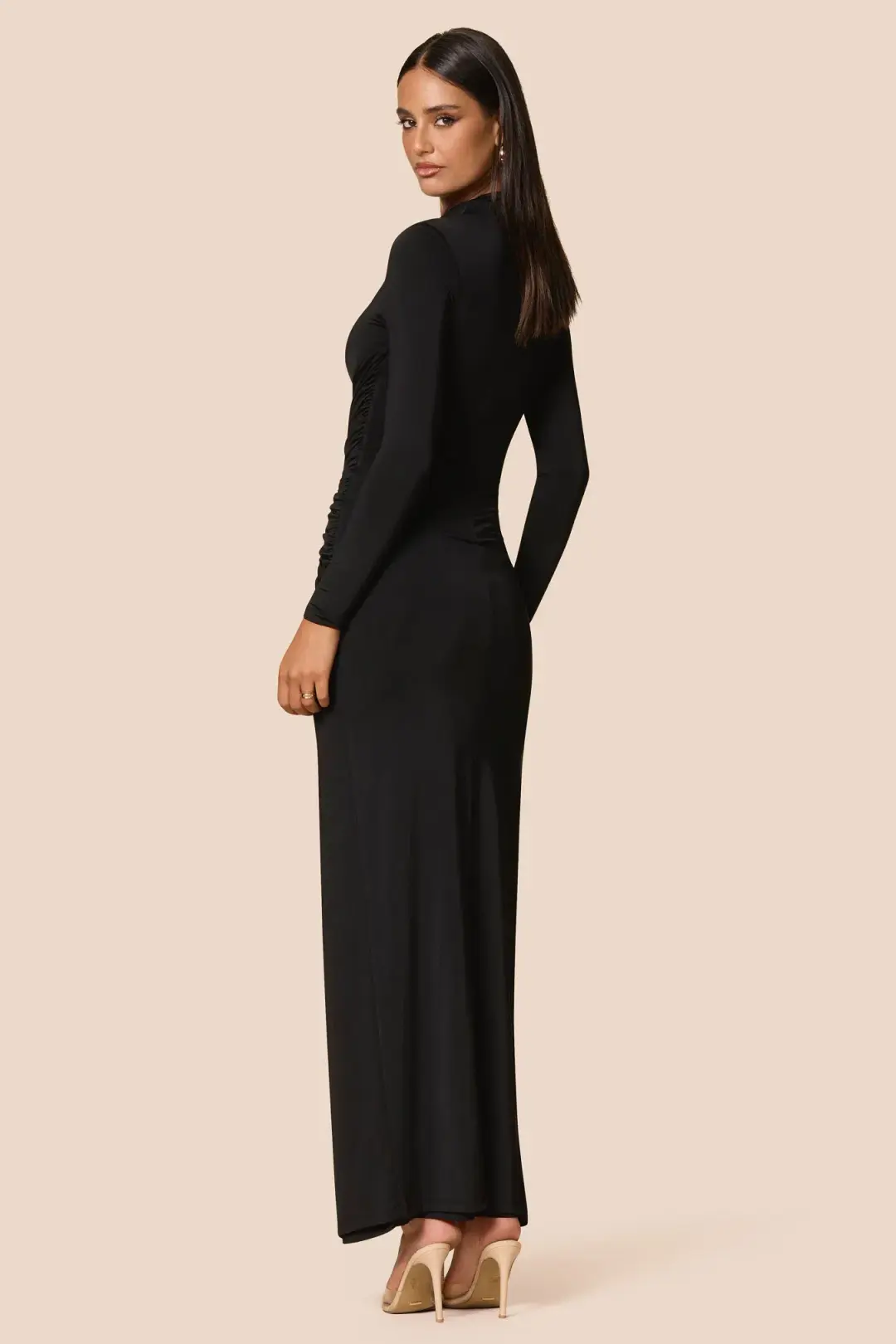 Love Nookie Kaia LS Maxi Dress Black Size AU 8 for rent on The Volte - main image