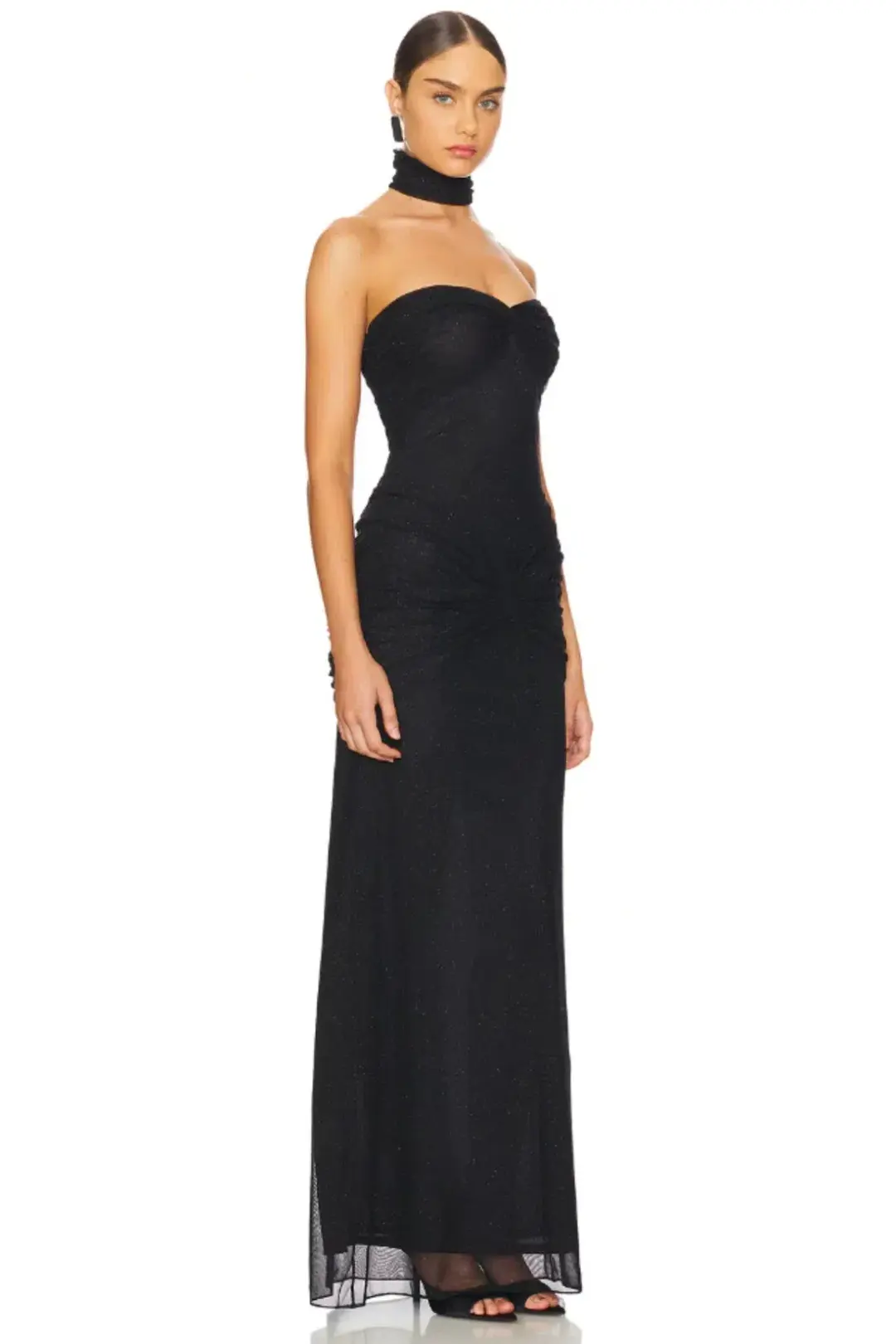 Mirror Palais Black Starlite Maxi Dress Size AU 10 for rent on The Volte - main image