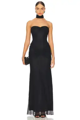Mirror Palais Black Starlite Maxi Dress Size AU 10 for rent on The Volte - image 1