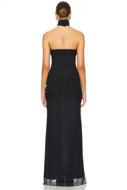 Mirror Palais Black Starlite Maxi Dress Size AU 10 for rent on The Volte - image 3