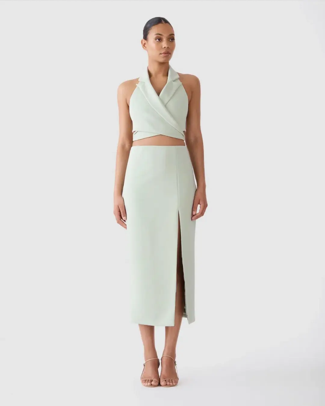 San Sloane Alessia Midi Dress Green Size S Au 8 for rent on The Volte - main image