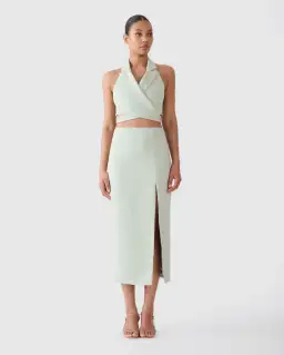 San Sloane Alessia Midi Dress Green Size S Au 8 for rent on The Volte - image 5