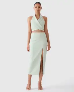 San Sloane Alessia Midi Dress Green Size S Au 8 for rent on The Volte - image 1