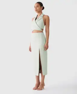 San Sloane Alessia Midi Dress Green Size S Au 8 for rent on The Volte - image 2
