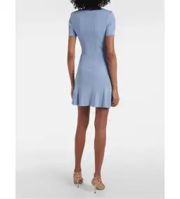 Self Portrait Ribbed Knit Mini Dress Blue Size 10 for rent on The Volte - image 2