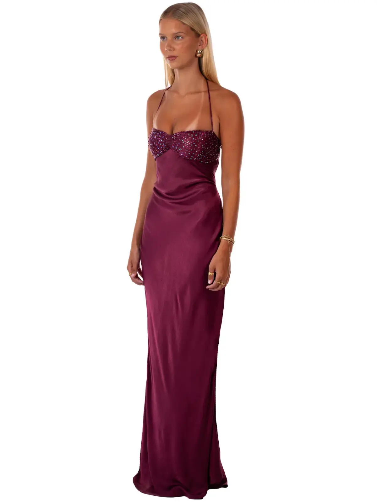 I Am Delilah Jade Maxi Dress in Berry Size M AU 10 - Image 4