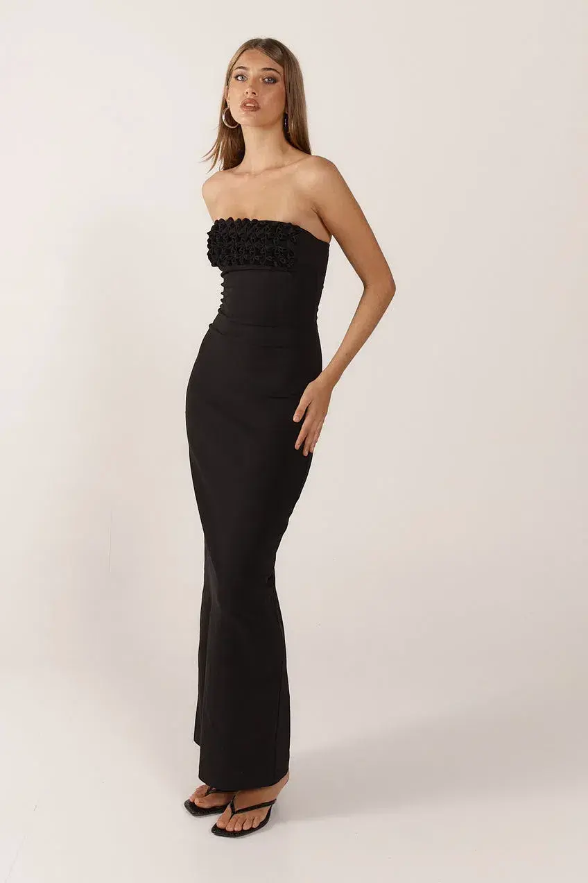 Ance Gria Margo Maxi Dress Black Size 8 for rent on The Volte - main image