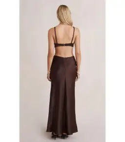 Bec and Bridge Flex V Maxi Dress in Brown Size AU 6 for rent on The Volte - image 3