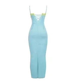 House of CB Aiza Lace Maxi Dress Ocean Blue Contrast Size S AU 8 for rent on The Volte - image 7