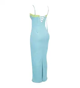 House of CB Aiza Lace Maxi Dress Ocean Blue Contrast Size S AU 8 for rent on The Volte - image 6