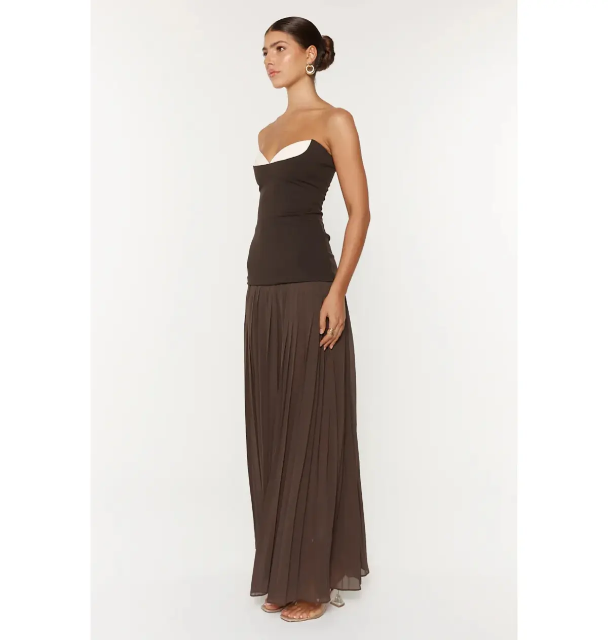 She is OLLA Nicolette Dress Espresso Size AU 12 - Image 2