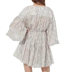 Aje Arabella Wrap Mini Dress in White Serpentes Size AU 6 for rent on The Volte - image 2