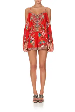 Camilla Drop Shoulder Playsuit Cameos Can Can Size S AU 10