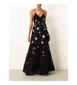 Zimmermann Matchmaker Daisy Slip Maxi Dress in Black Size AU 10 for rent on The Volte - image 1