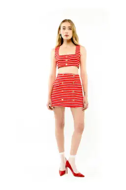 ALICE By Alice McCall Faith Crop Top Red White Stripe Size 12 for rent on The Volte - image 1