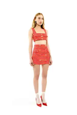 ALICE By Alice McCall Faith Crop Top Red White Stripe Size 12 for rent on The Volte - image 2