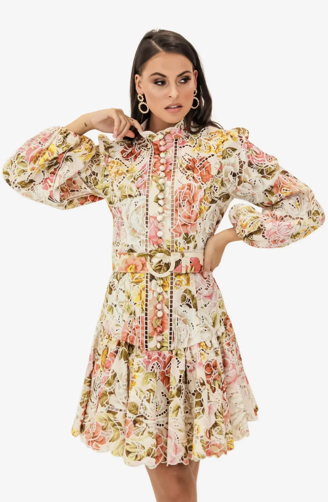 Zimmermann Bonita Embroidered Mini Dress Size AU 10 for rent on The Volte - main image