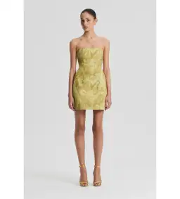 Scanlan Theodore Tinsel Linen Dress Green Size 8 for rent on The Volte - image 1