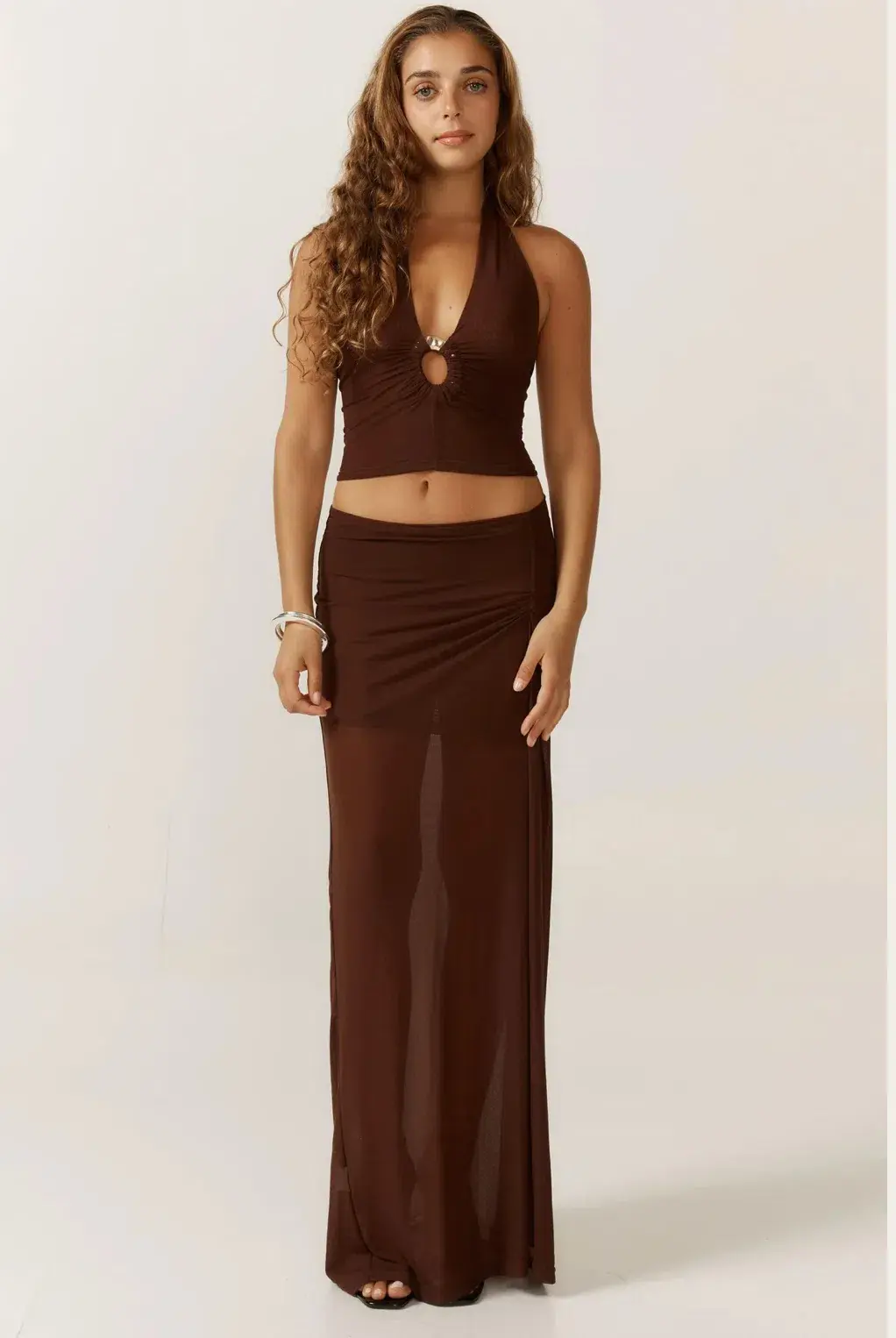 Ance Gria Nellie Set Brown Size 8/S for rent on The Volte - main image