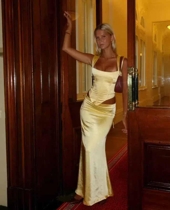 I am Delilah Valerie Set Daffodil Yellow Size AU 6 for rent on The Volte - main image