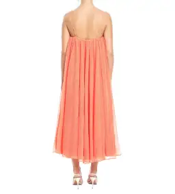 Aje Filigree Sweetheart Midi Dress Sunset Orange Size AU 12 for rent on The Volte - image 4