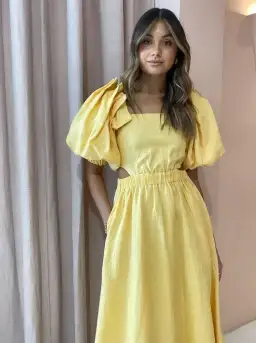 Sovere Noble Maxi Dress Buttercup Size AU 10 for rent on The Volte - image 2