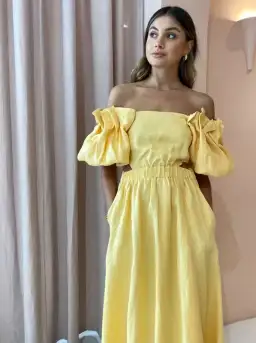 Sovere Noble Maxi Dress Buttercup Size AU 10 for rent on The Volte - image 4