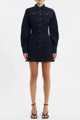 Rebecca Vallance Dylan Denim Mini Dress Size 8 for rent on The Volte - image 1