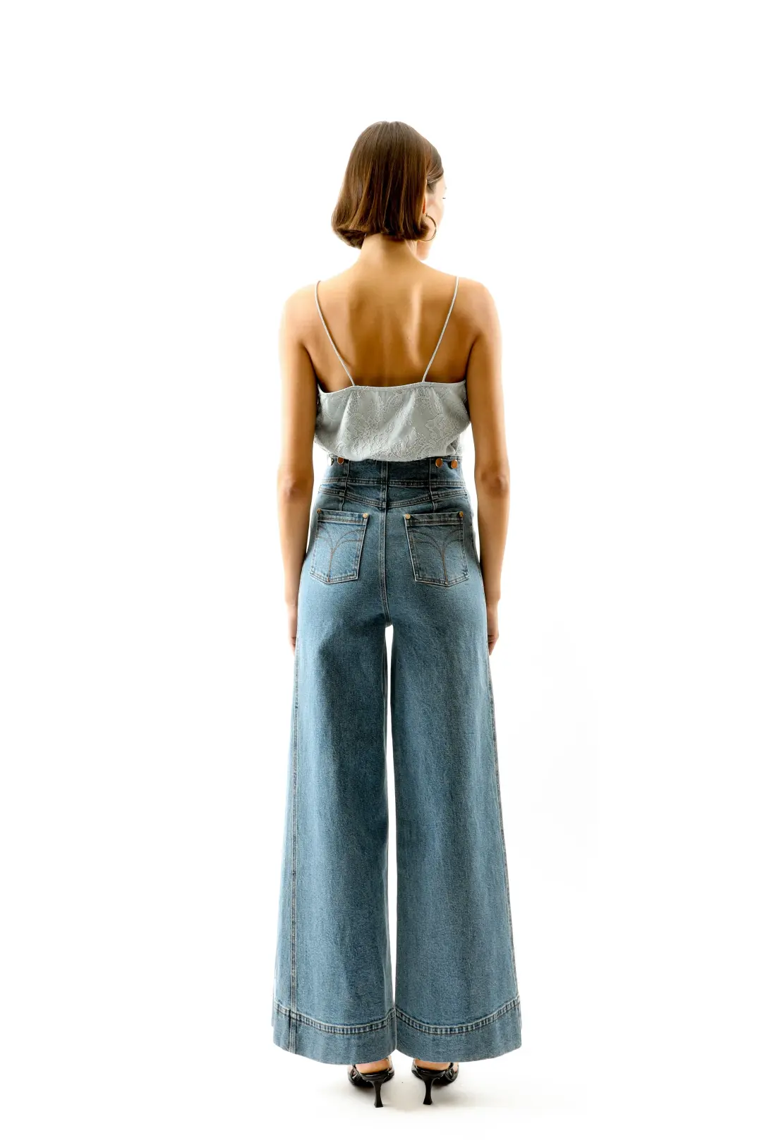 ALICE By Alice McCall Maverick Jumpsuit Light Blue Size AU 12 for rent on The Volte - main image