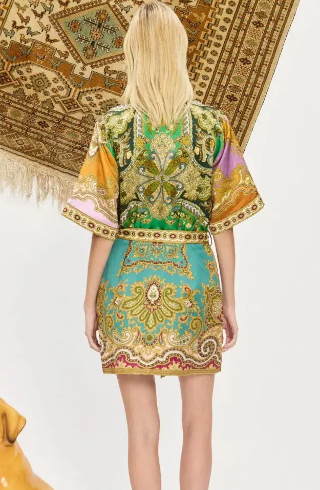 Alemais Clemenza Spliced Mini Dress Multicolour Size 16 for rent on The Volte - main image