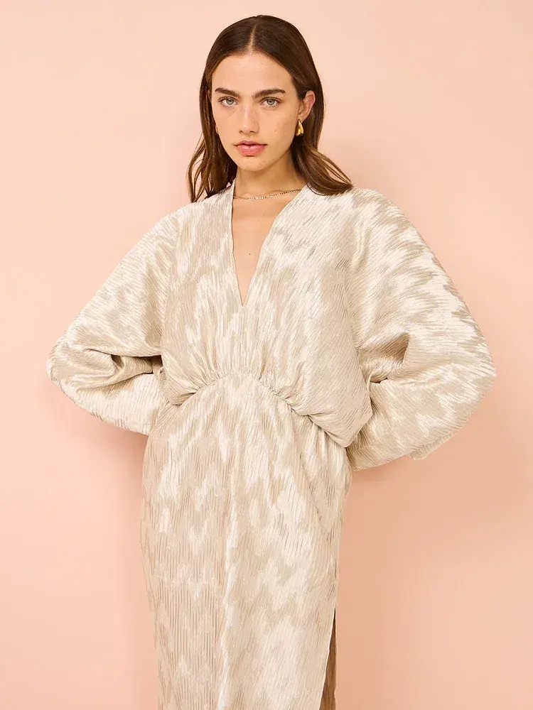 Lidee De Luxe Gown Champagne Maxi Size AU 10 for rent on The Volte - main image