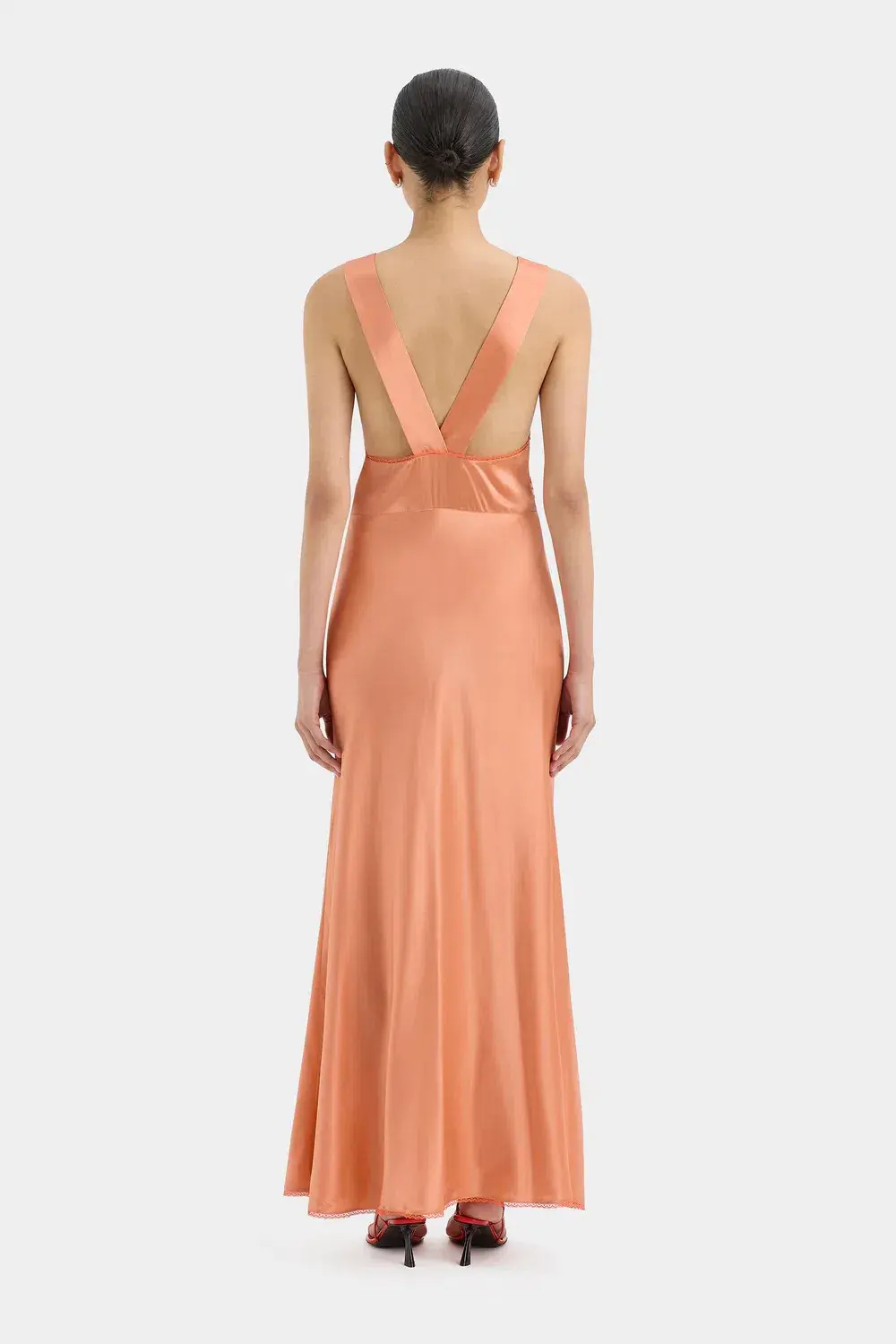 Sir The label Aries Cut Out Gown Peach Size AU 12 for rent on The Volte - main image