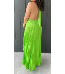L'Idee Renaissance Split Maxi Gown Neon Lime Green Size AU 6 for rent on The Volte - image 3