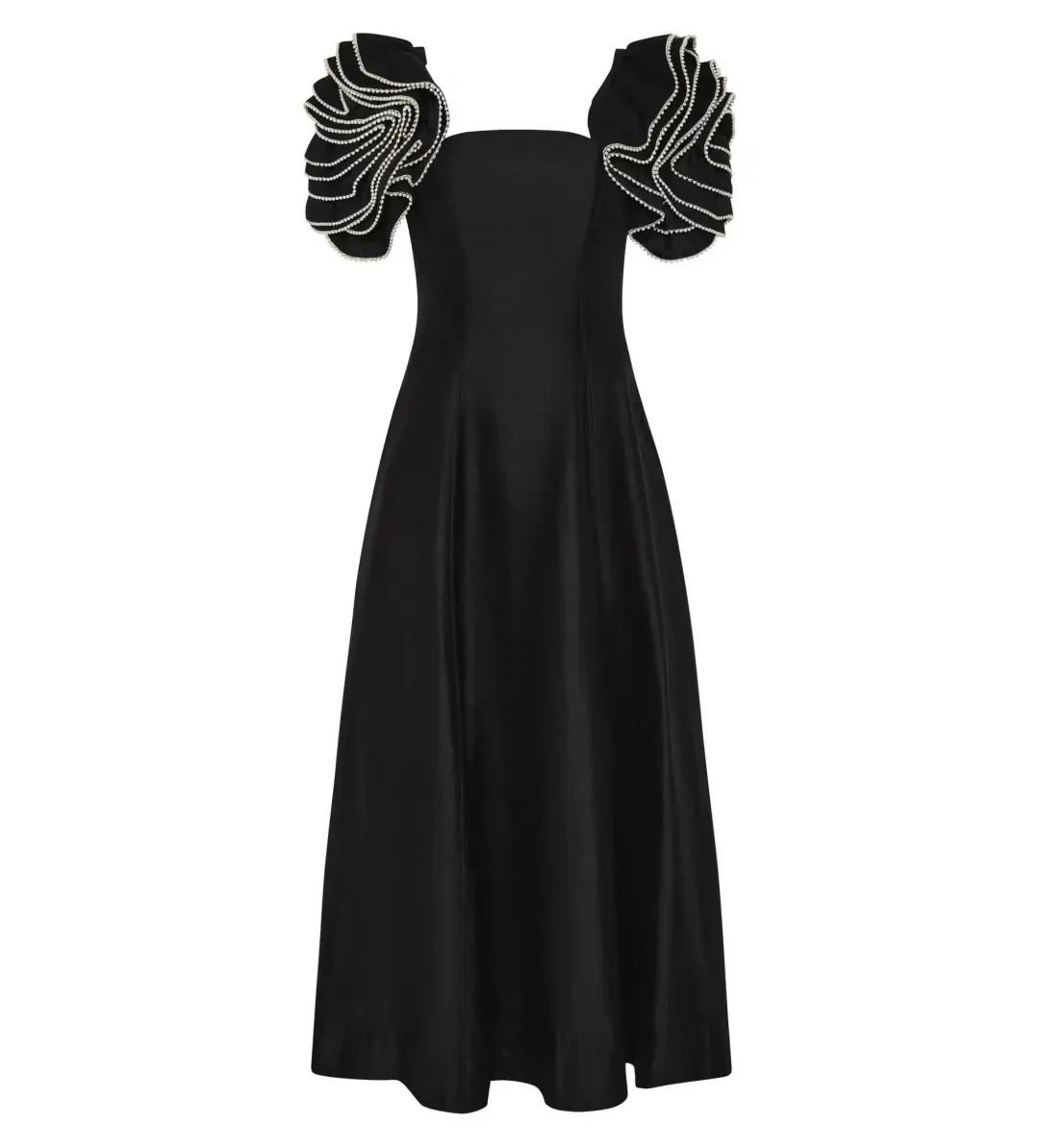 Aje Twyla Midi Dress Black Size AU 10 for rent on The Volte - main image