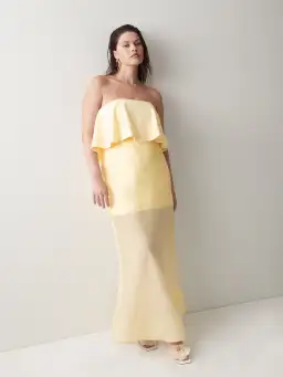 Sheike Gemini Maxi Dress Yellow Size 8