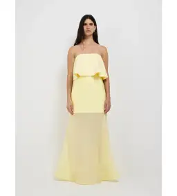 Sheike Gemini Maxi Dress Yellow Size AU 10