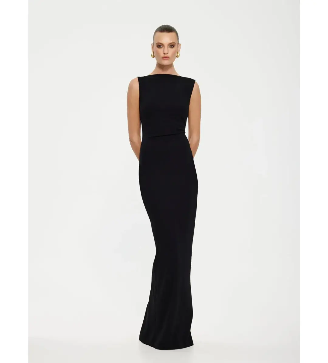 Effie Kats Verona Gown in Black Size AU8 for rent on The Volte - main image