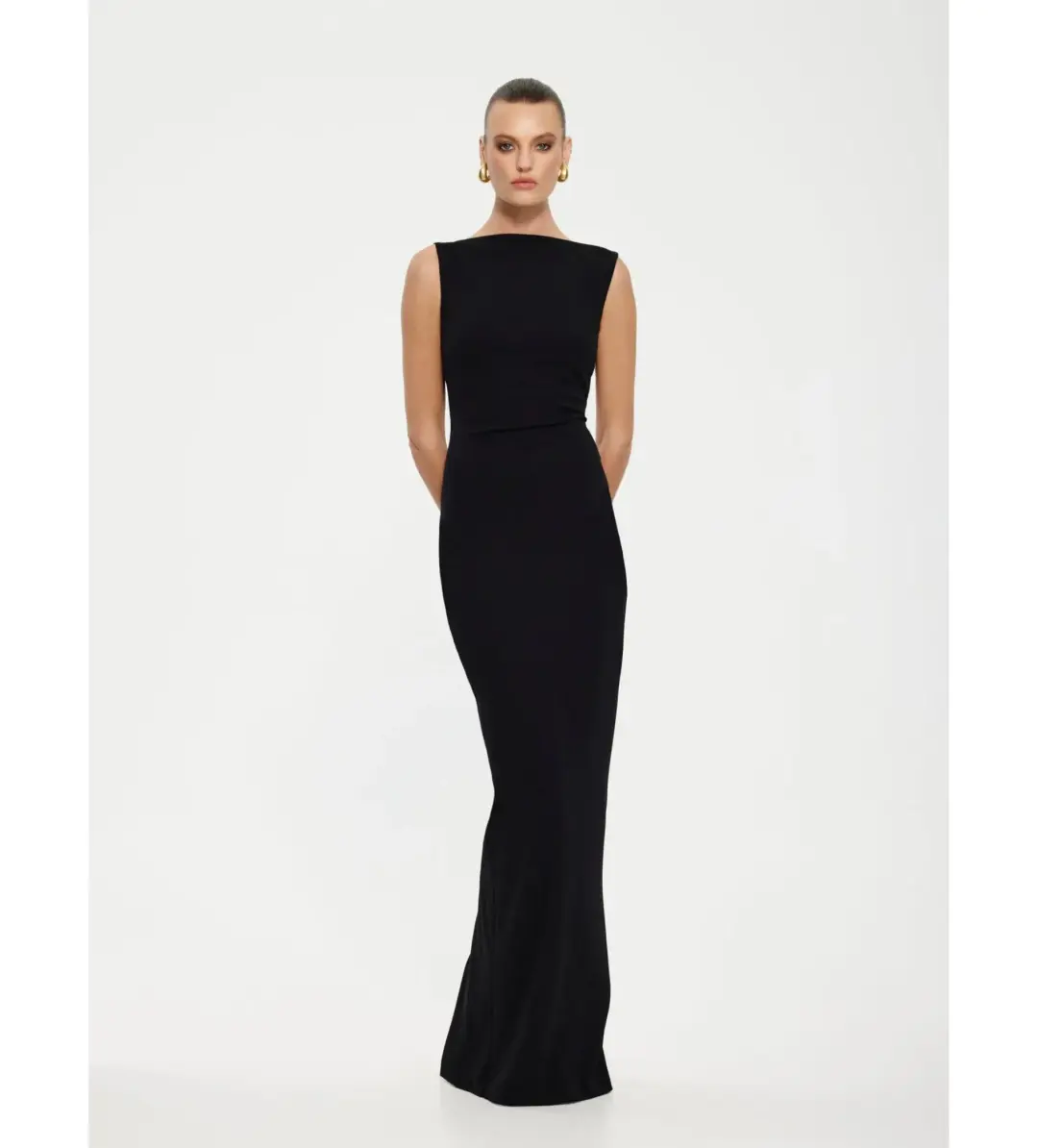 Effie Kats Verona Gown Black Size 10 for rent on The Volte - main image