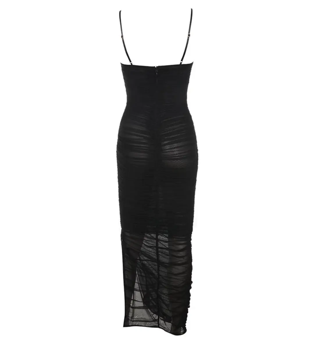 House of CB Fornarina Organza Mesh Maxi Dress Black Size AU 12 for rent on The Volte - main image