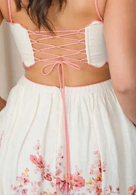 Zimmermann Devi Scallop Midi Dress Size 0 for rent on The Volte - main image