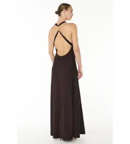 Manning Cartell Charmed Cowl Slip Dress In Dark Chocolate Size AU 8 for rent on The Volte - image 6