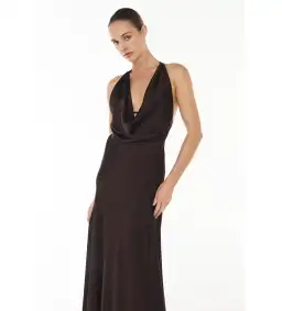Manning Cartell Charmed Cowl Slip Dress In Dark Chocolate Size AU 8 for rent on The Volte - image 3