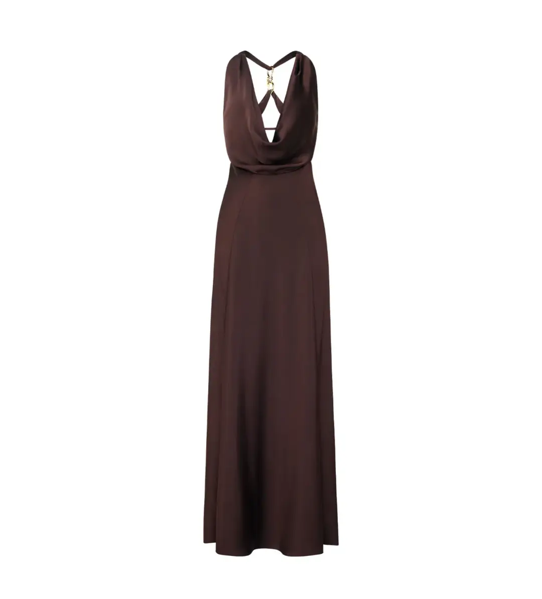 Manning Cartell Charmed Cowl Slip Dress In Dark Chocolate Size AU 8 for rent on The Volte - main image