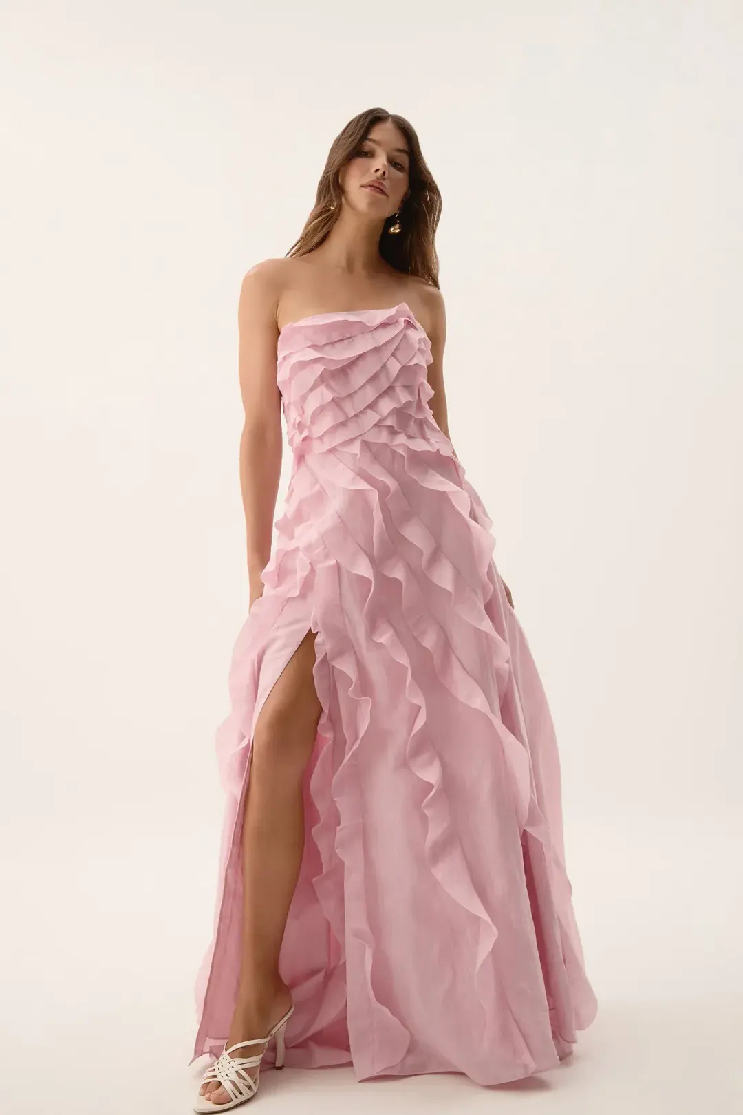 Aje Allairie Gown Pink Size 8 for rent on The Volte - main image
