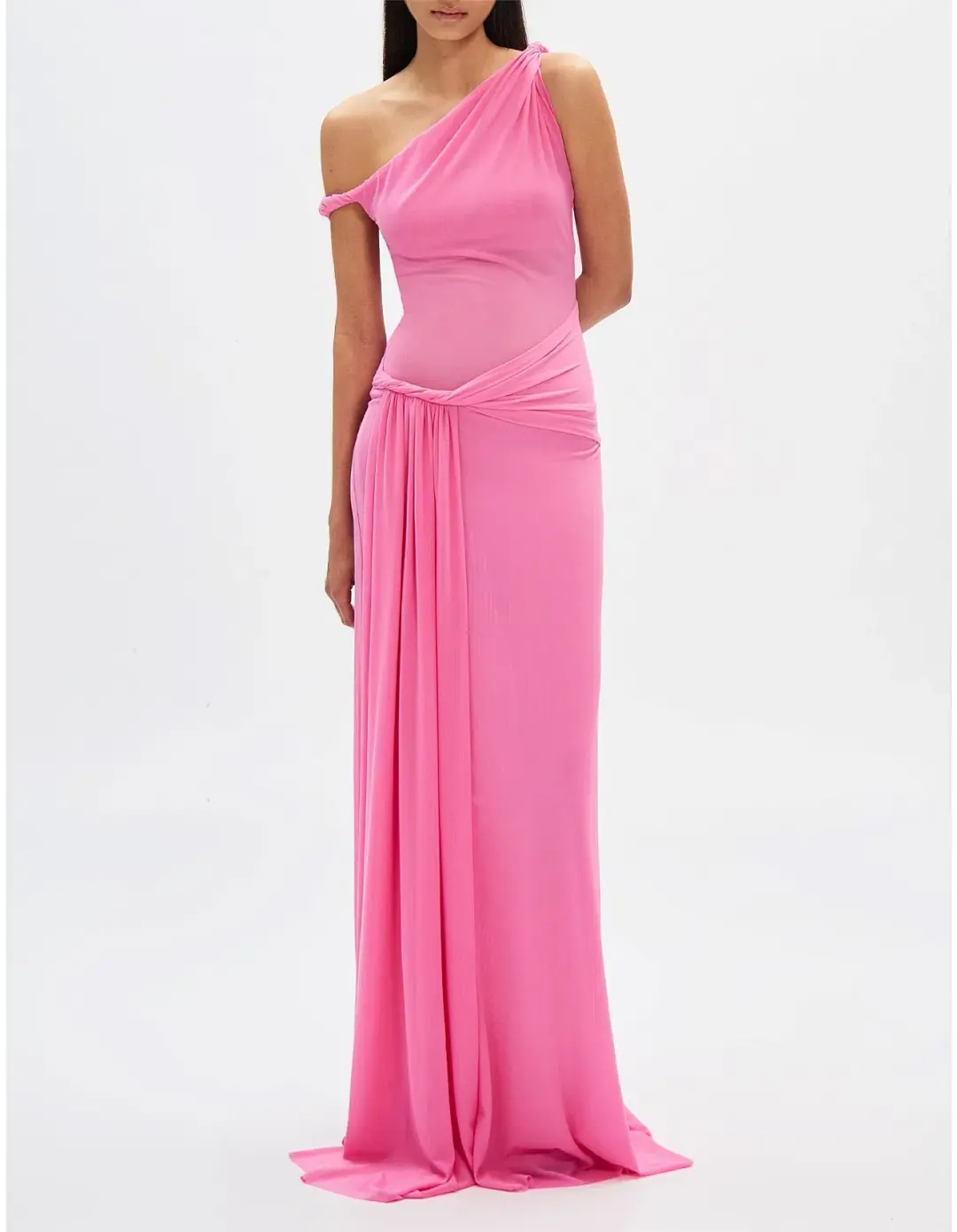 Misha Sisal Mesh Maxi Dress Orchid Pink Size 8 for rent on The Volte - main image